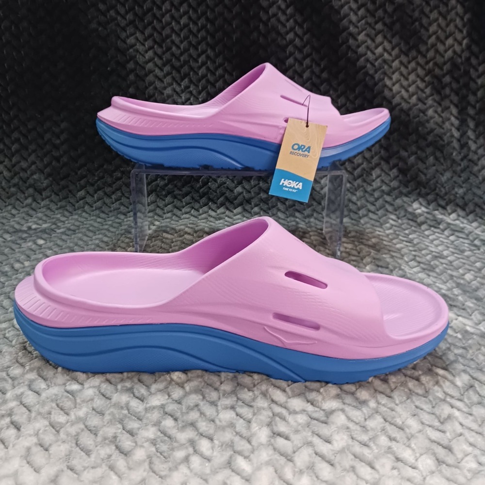 HOKA Unisex Ora‎ Recovery  Slides 3 Cyclamen Coastal Sky Size 14M 16W